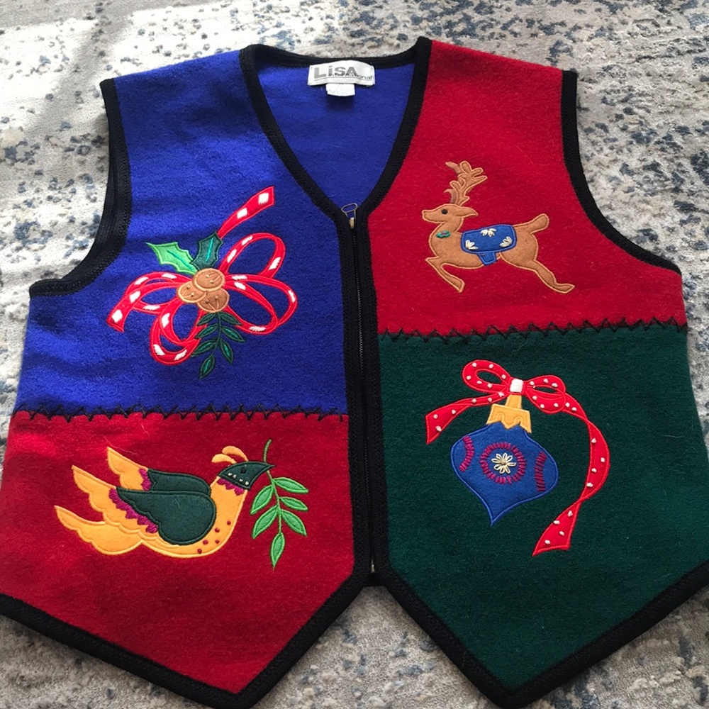 Thick‎ Vintage Christmas Vest Granny Core